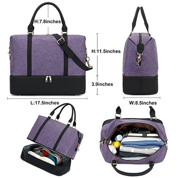 NEW! Women's Larof Luxury Weekender Travel Tote - Picture 5 of 6